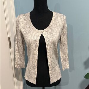 White House Black Market Light Gray Cardigan